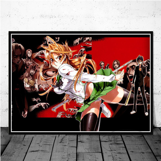 Highschool Dead Season 2 Come  Highschool Dead Anime Watch - Anime Canvas  Painting - Aliexpress